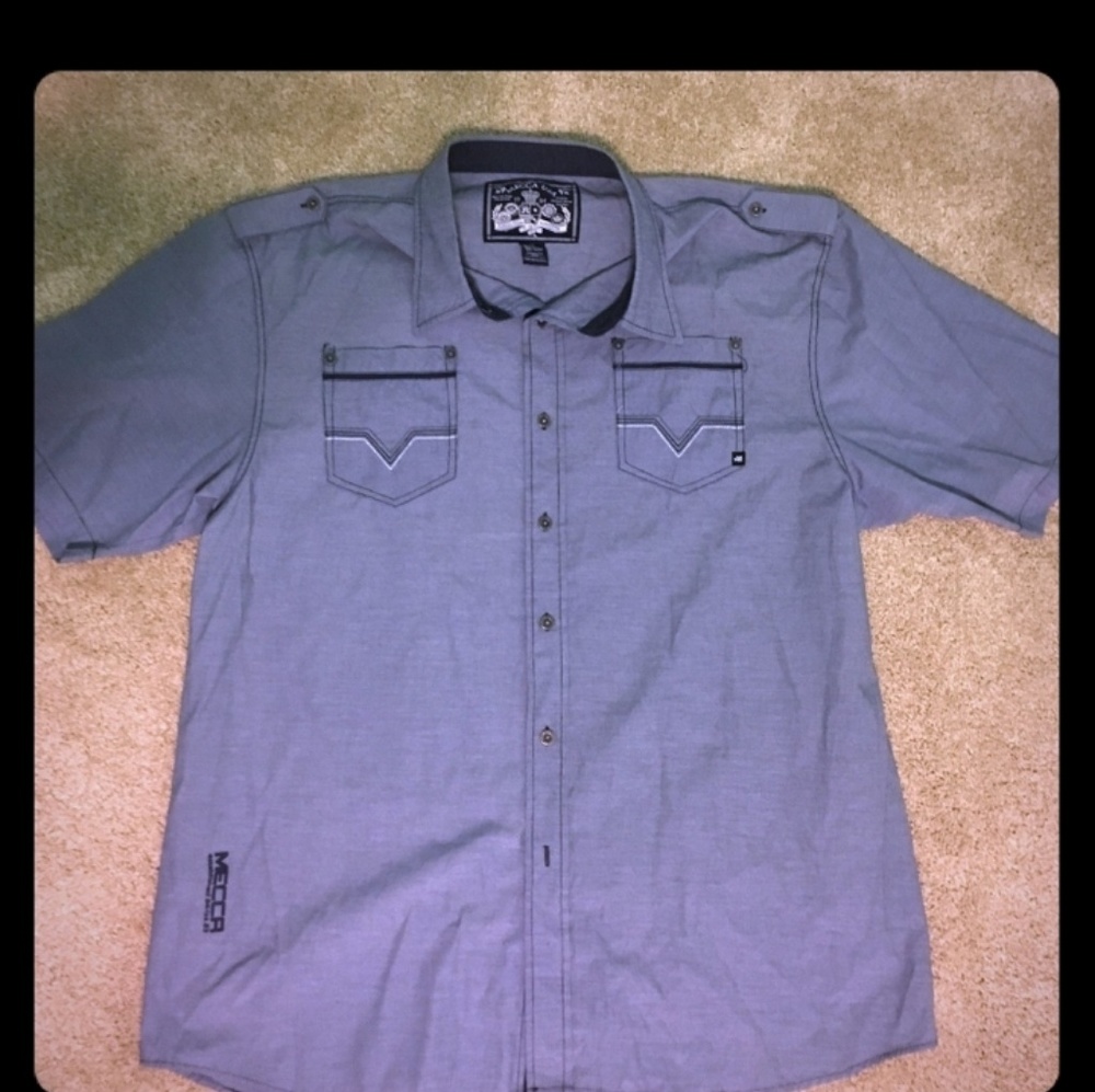 MECCA SHORT SLEEVE BUTTON UP SHIRT